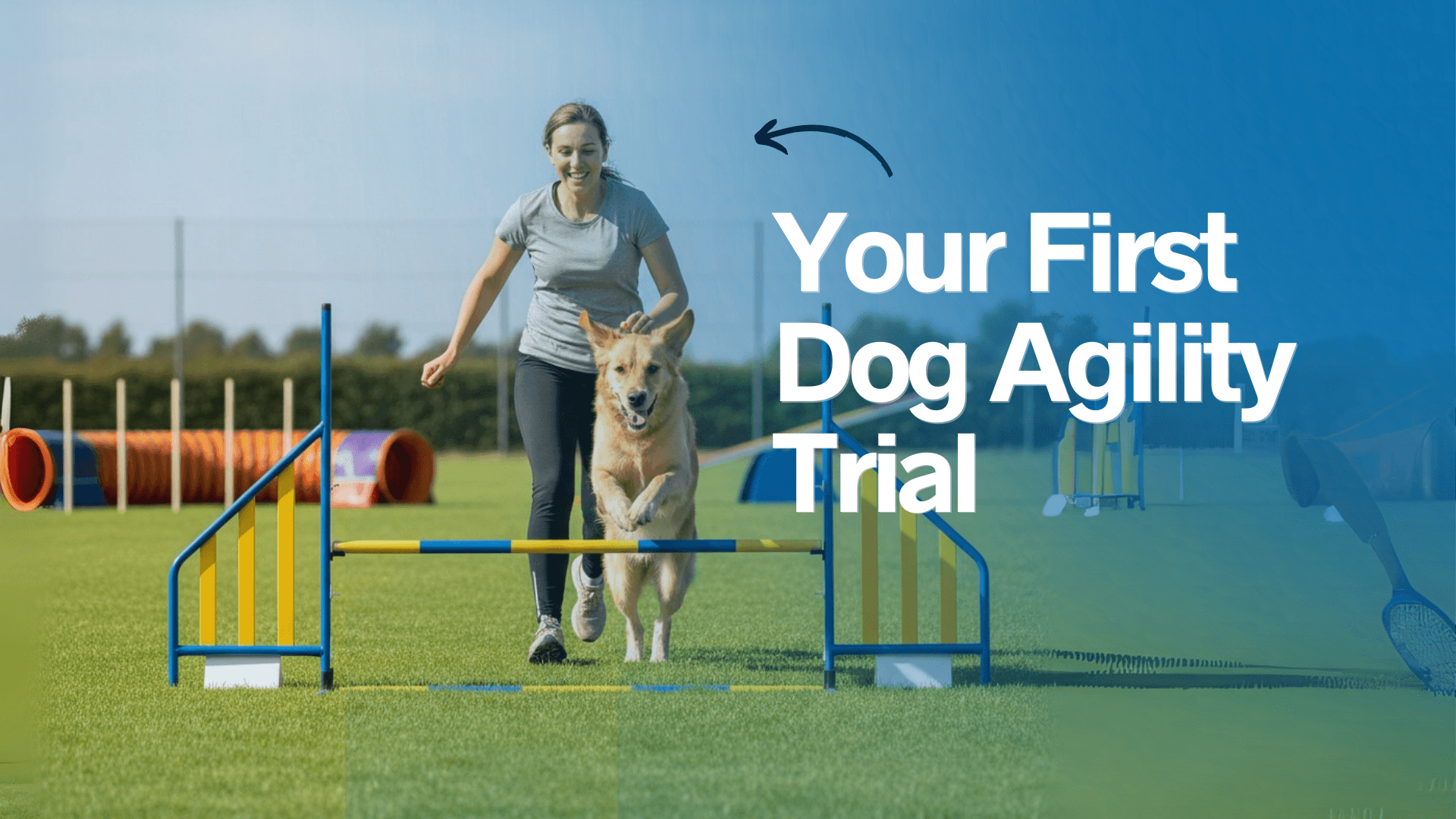 Dog and handler at their first agility trial